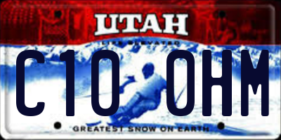 UT license plate C100HM