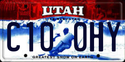 UT license plate C100HY
