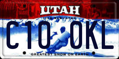 UT license plate C100KL