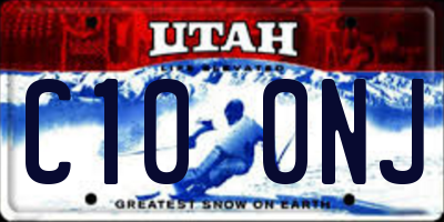 UT license plate C100NJ