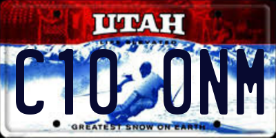UT license plate C100NM