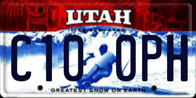 UT license plate C100PH
