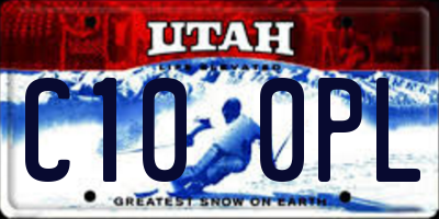 UT license plate C100PL