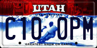UT license plate C100PM