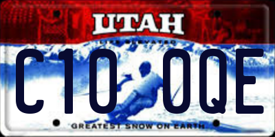 UT license plate C100QE