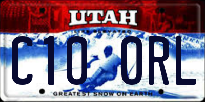 UT license plate C100RL
