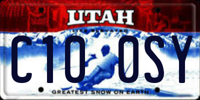 UT license plate C100SY
