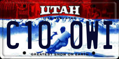 UT license plate C100WI