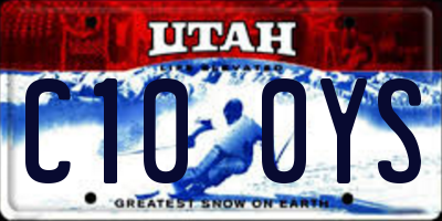 UT license plate C100YS