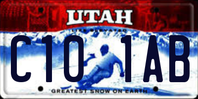 UT license plate C101AB