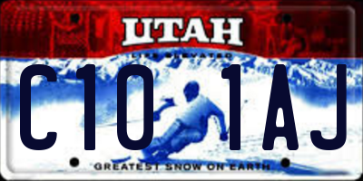 UT license plate C101AJ