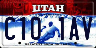 UT license plate C101AV