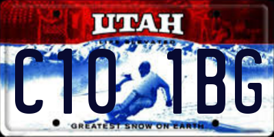 UT license plate C101BG