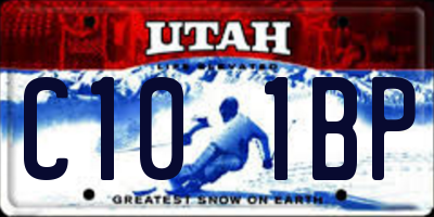 UT license plate C101BP