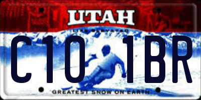 UT license plate C101BR