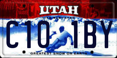 UT license plate C101BY