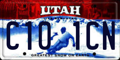 UT license plate C101CN