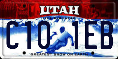 UT license plate C101EB