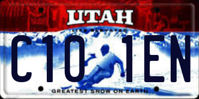 UT license plate C101EN
