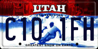 UT license plate C101FH
