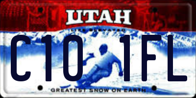UT license plate C101FL