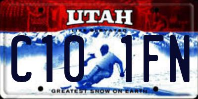 UT license plate C101FN
