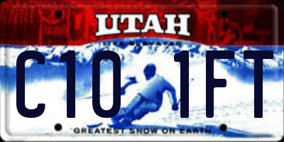 UT license plate C101FT