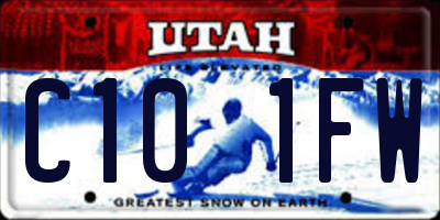 UT license plate C101FW