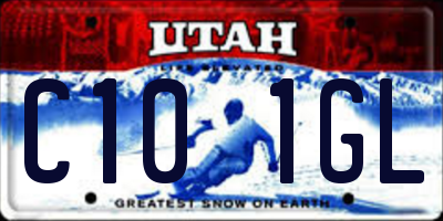 UT license plate C101GL