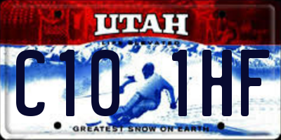 UT license plate C101HF