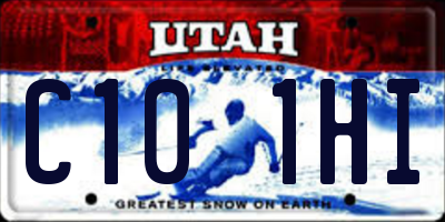 UT license plate C101HI
