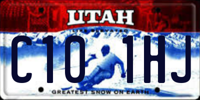 UT license plate C101HJ
