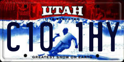 UT license plate C101HY