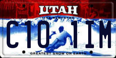 UT license plate C101IM