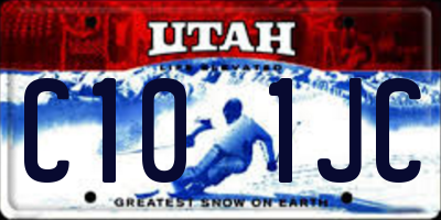 UT license plate C101JC