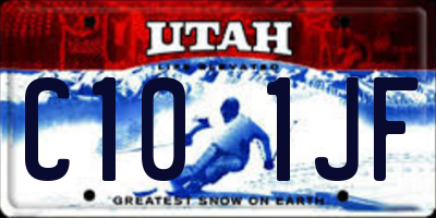 UT license plate C101JF
