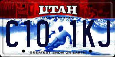 UT license plate C101KJ