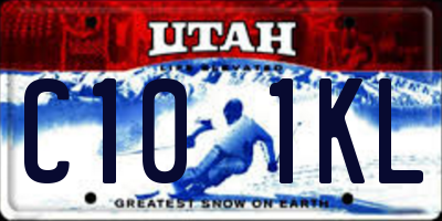 UT license plate C101KL
