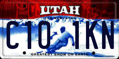 UT license plate C101KN