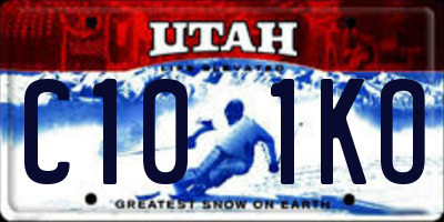 UT license plate C101KO