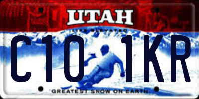UT license plate C101KR