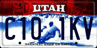 UT license plate C101KV