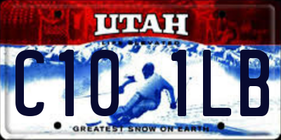 UT license plate C101LB