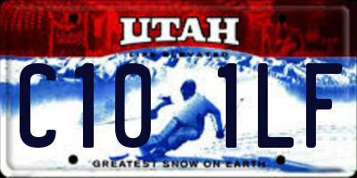 UT license plate C101LF