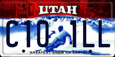 UT license plate C101LL