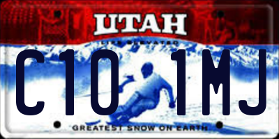 UT license plate C101MJ