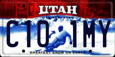 UT license plate C101MY