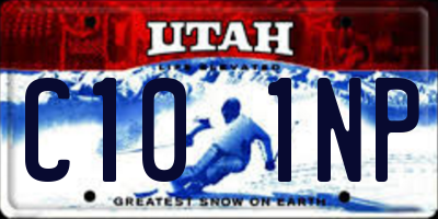 UT license plate C101NP