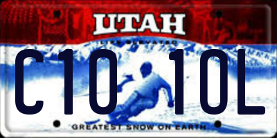 UT license plate C101OL