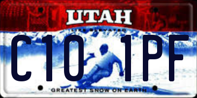 UT license plate C101PF